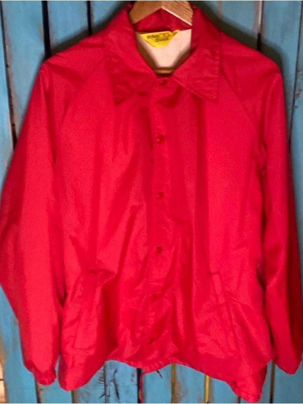 Vintage 70s Velva Sheen Southampton Tigers windbreaker size M snap buttons